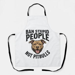 Verbiete dumme Menschen, nicht Pitbulls, Vintage-H Schürze