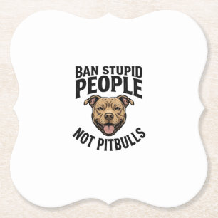 Verbiete dumme Menschen, nicht Pitbulls, Vintage-H Untersetzer