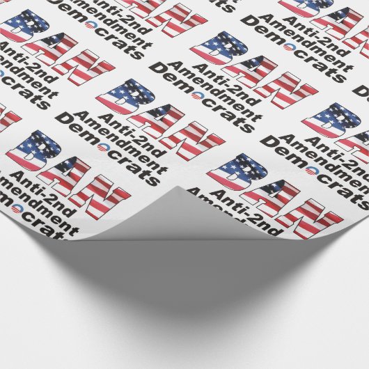 VERBIETEN Sie Anti-Zweite Änderung Demokraten Geschenkpapier (Ecke)