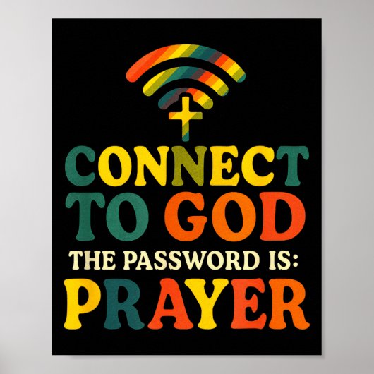 Verbinde dich mit Gott - Christlicher religiöser G Poster (Vorne)