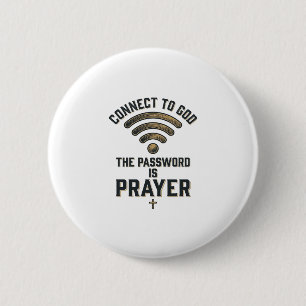 Verbinde dich mit Gott Gebet Christliches Vektorde Button