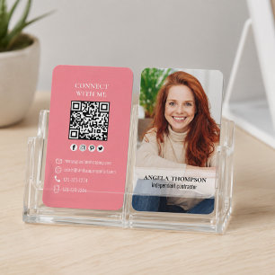 Verbinde dich mit mir QR-Code Einfach Moderne Fo Visitenkarte
