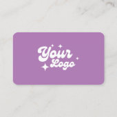 Verbinde dich mit uns Logo Qr Code Lavendel Visitenkarte (Rückseite)