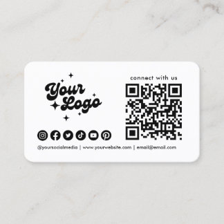 Verbinde dich mit uns Logo Qr Code Social Media Ic Visitenkarte