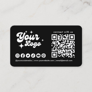 Verbinde dich mit uns Logo Qr Code Social Media Ic Visitenkarte