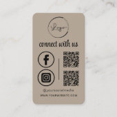 Verbinde dich mit uns Neutrales QR-Code Visitenkarte (Vorderseite)