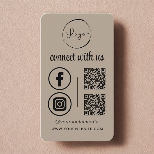 Verbinde dich mit uns Neutrales QR-Code Visitenkarte