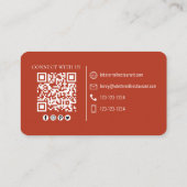 Verbinde dich mit uns | QR-Code Hummer Küste Visitenkarte (Rückseite)
