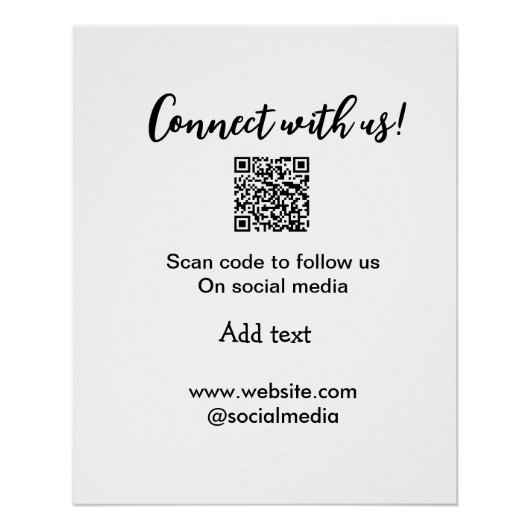 Verbinde dich mit uns, scanne den QR-Code, füge di Poster (Vorderseite)