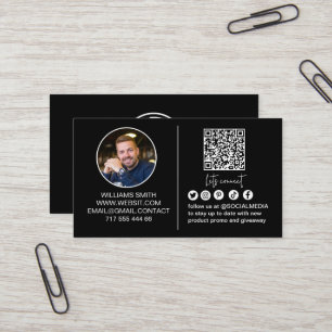 Verbinde dich mit uns Social Media Qr Code Logo Ge Visitenkarte
