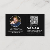 Verbinde dich mit uns Social Media Qr Code Logo Ge Visitenkarte (Vorderseite)