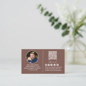Verbinde dich mit uns Social Media Qr Code Logo Ge Visitenkarte (Stehend Vorderseite)