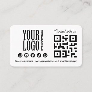 Verbinde dich mit uns Social Media QR Code mit Ges Visitenkarte