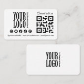 Verbinde dich mit uns Social Media QR Code mit Ges Visitenkarte (Vorne/Hinten)