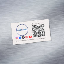 Verbinde dich mit uns Social Media QR Code Rosa Ge