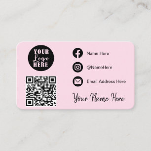 Verbinde dich mit uns Social Media QR Visitenkarte