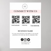 Verbinde dich mit uns Social Media Zeichen | Editi Poster (Vorne)