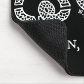 verbinde dich oder stirb bedrängtes weißes Grafikd Mousepad (Ecke)