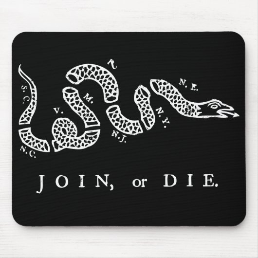 verbinde dich oder stirb bedrängtes weißes Grafikd Mousepad (Vorne)