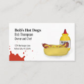 Verbinde Mit Mir QR-Code Einfach Hot Dog Visitenkarte (Vorderseite)