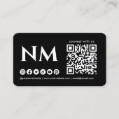 Verbinde Mit Uns Logo Monogramm Qr Code Visitenkarte (Vorderseite)