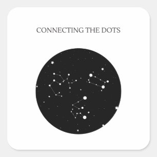 VERBINDEN DER DOTS QUADRATISCHER AUFKLEBER