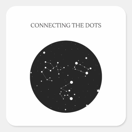 VERBINDEN DER DOTS QUADRATISCHER AUFKLEBER (Vorderseite)