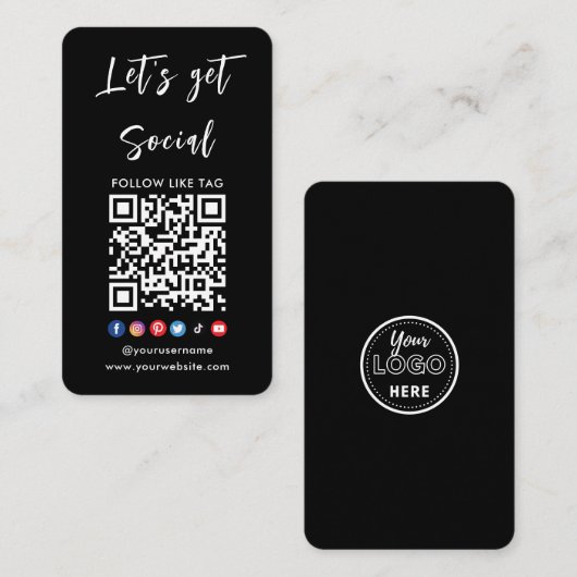 Verbinden mit QR-Code Beruflich Visitenkarte (Vorne/Hinten)