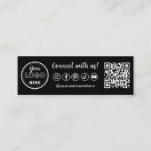 Verbinden mit QR-Code Trendy Social Media Logo Mini Visitenkarte (Vorderseite)