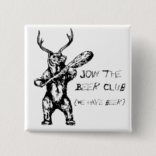 Verbinden Sie den Bier-Verein Button (Vorderseite)
