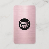 Verbinden Sie die metallische Rose Gold QR Code So Visitenkarte (Rückseite)