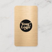 Verbinden Sie die metallischen Gold-Black-QR-Code Visitenkarte (Rückseite)