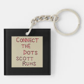 Verbinden Sie die Punktdeckerkunst Schlüsselanhänger (Rückseite)