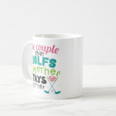 Verbinden Sie diesen Golf-zusammen Kaffeetasse (Vorderseite Links)
