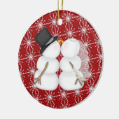 Verbinden Sie erstes Weihnachten Keramikornament (Links)