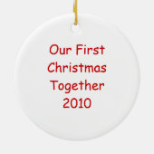Verbinden Sie erstes Weihnachten Keramikornament (Hinten)