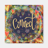 Verbinden Sie Hübsches Whimsical BoHo Trendy Inspi Magnet (Vorne)