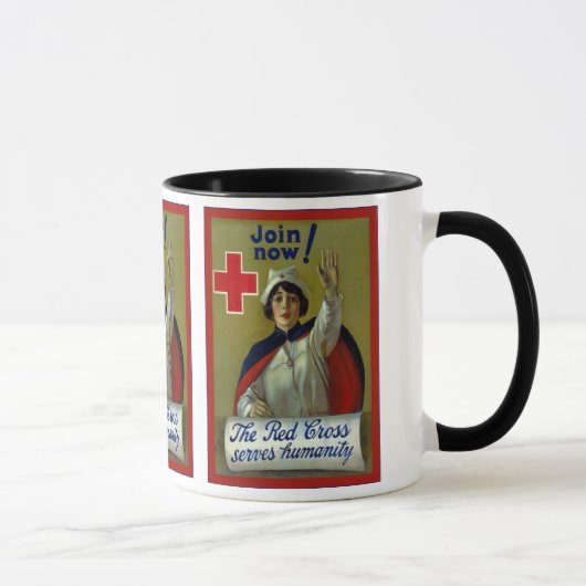 Verbinden Sie jetzt! ~Vintage Krankenschwester Tasse (Rechts)