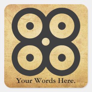 VERBINDEN Sie MASIE   Symbol von Klugheit, Quadratischer Aufkleber