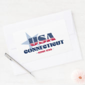 Verbinden Sie meinen Zuhause-Staat-Aufkleber Rechteckiger Aufkleber (Umschlag)