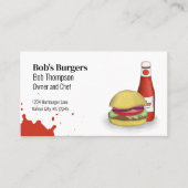 Verbinden Sie mich mit QR Code Einfach Hamburger Visitenkarte (Vorderseite)