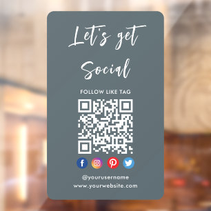 Verbinden Sie mit dem angesagten Gray Qr Code der  Fensteraufkleber