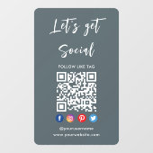 Verbinden Sie mit dem angesagten Gray Qr Code der Fensteraufkleber (Blatt)