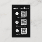 Verbinden Sie mit dem benutzerdefinierten Logo-QR- Visitenkarte (Rückseite)