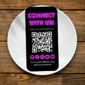 Verbinden Sie mit dem Black QR Code Social Media M Visitenkarte