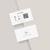 Verbinden Sie mit dem Minimal Qr Code Social Media Visitenkarte