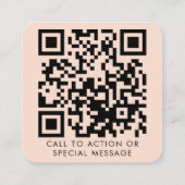 Verbinden Sie mit dem modernen QR-Code für Social Quadratische Visitenkarte (Rückseite)