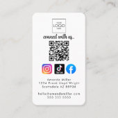 Verbinden Sie mit dem modernen QR-Code für Social Visitenkarte (Vorderseite)