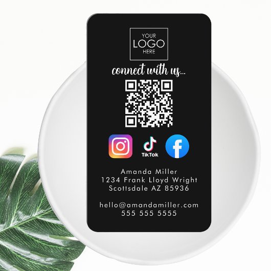 Verbinden Sie mit dem modernen QR-Code für Social Visitenkarte