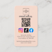 Verbinden Sie mit dem modernen QR-Code für Social  Visitenkarte (Vorderseite)
